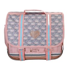 Cartable Kip Cygne - 38 cm - 2 compartiments - Rose - Kid'Abord