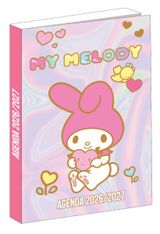 Agenda rembordé My Melody - 1 jour par page - 12x17 cm - Kid'Abord