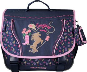 Cartable Stalla Bianca - 38 cm - 2 compartiments - Marine - Kid'Abord