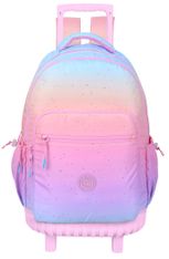 Sac à dos à roulettes Marshmallow Degradé - 2 compartiments - Multicolore - Marshmallow