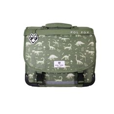 Cartable réversible 38 cm Jurassic - 2 compartiments - Vert - Pol Fox