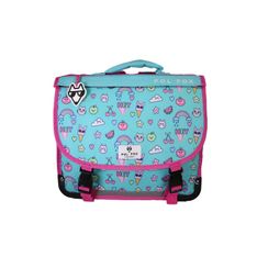 Cartable réversible 38 cm Kawai - 2 compartiments - Bleu - Pol Fox