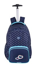 Sac a roulettes oxford dots 3 compartiments - Hamelin