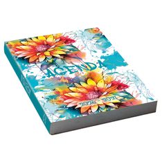 Agenda scolaire journalier 12 x 17 cm - couverture souple - motif fleurs