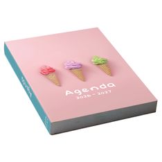 Agenda scolaire journalier 12 x 17 cm - couverture souple - motif gourmandise