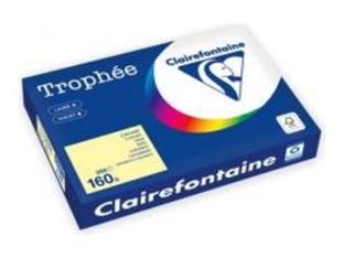 Clairefontaine Trophée - Papier couleur - A3 (297 x 420 mm) - 160 g/m² - 250 feuilles - jaune citron