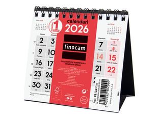 Calendari Neutre de sobretaula números grans 2026 - Català