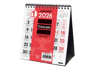 Calendari Neutre de sobretaula números grans 2026 - Català