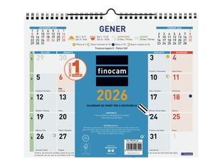 Calendari Color de paret per escriure 2026 - Català
