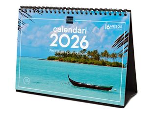 Finocam - Calendario - escritorio - 2026 - paradise landscapes - un mes vista - S - 210 x 150 mm - fecha