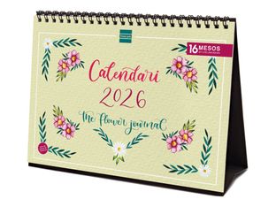 Finocam - Calendario - escritorio - 2026 - the flower journal - un mes vista - S - 210 x 150 mm - fecha