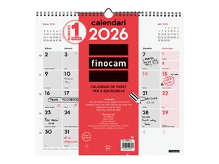 Calendari Neutre L de paret per escriure 2026 - Català