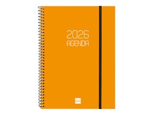 Agenda anual espiral Basics Opaque E10 SVH 2026 Taronja - Català