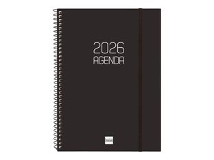 Agenda anual espiral Basics Opaque E10 SVV 2026 Negre - Català