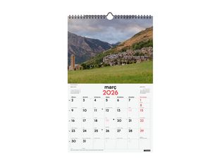Finocam - Calendario - pared - 2026 - charming villages - un mes vista - 250 x 400 mm - fecha