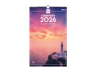 Finocam - Calendario - pared - 2026 - magical sunsets - un mes vista - 250 x 400 mm - fecha
