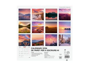 Finocam - Calendario - pared - 2026 - magical sunsets - un mes vista - 300 x 300 mm - fecha