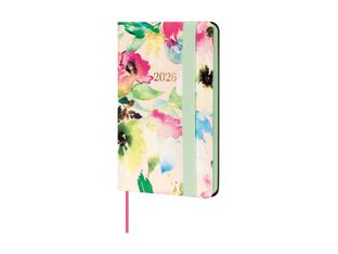 Finocam Flexi Joy - Agenda - 2026 - semana vista - F2 - 82 x 127 mm - flores - poliuretano (PU)