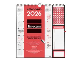 Finocam - Calendario - pared - 2026 - neutral - un mes vista - plus - 215 x 325 mm - fecha