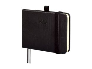 Finocam Minimal Texture - Planificador - 2026 - semana vista - M0 - 104 x 73 mm - negro - poliuretano (PU)