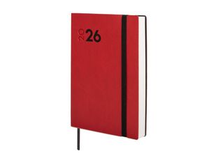 Finocam Dynamic Mara - Agenda - 2026 - día página - Y4 - 120 x 170 mm - rojo - poliuretano (PU)
