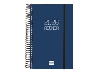 Agenda anual Basics Opaque E5 1DP 2026 Blau - Català