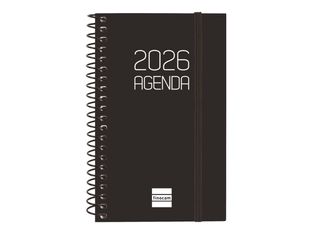Agenda anual Basics Opaque E5 1DP 2026 Negre - Català