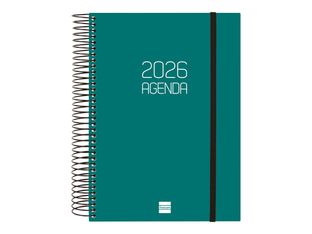 Agenda anual Basics Opaque E10 1DP 2026 Verd - Català