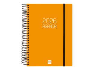 Agenda anual Basics Opaque E10 1DP 2026 Taronja - Català