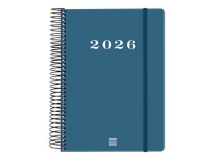 Finocam My - Agenda - 2026 - día página - encuadernado espiral - E10 - 155 x 212 mm - azul - cartón