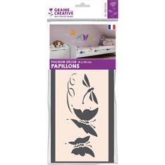 Graine Creative - Pochoir - 15 x 40 cm - papillons