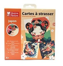 Graine Creative - 3 cartes à strasser "Japon" - 170 x 170 mm