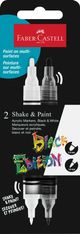 Blister Black Edition Shake & Paint Acrylic Markers x2 noir/blanc