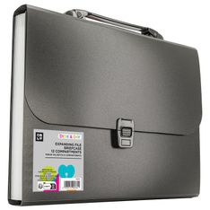 Trieur valisette extensible – 12 compartiments – format A4 - noir