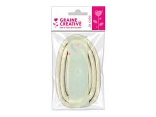 Graine Creative - Mèche de bougie en coton - 1 m x 10 mm