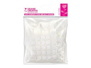 Graine Creative - 200 adhésifs pour mèches à bougie
