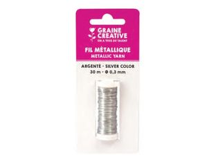 Graine Creative - Bobine de fil métallique - argent