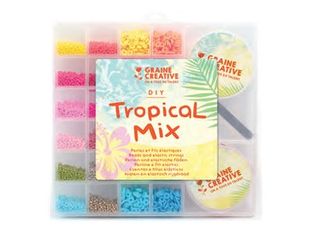 Graine Creative DIY Tropical Mix - Perle artisanale - cordon élastique