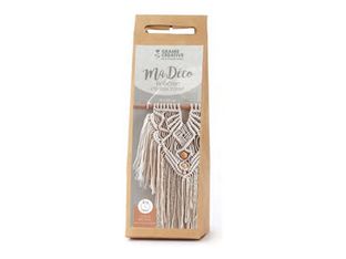 Graine Creative Ma Déco - Kit d'artisanat macrame - 30 x 45 cm - bohème écru