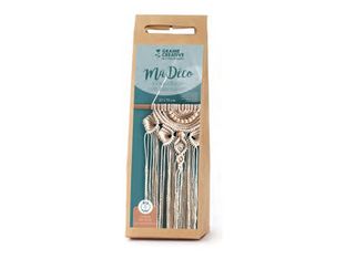 Graine Creative Ma Déco - Kit d'artisanat macrame - 30 x 50 cm - coquillage écru