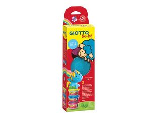 GIOTTO be-bè - Pâte à modeler pailletée - 100 g - jaune, cyan, rouge (pack de 3)