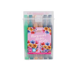 24 marqueurs à alcool double pointe