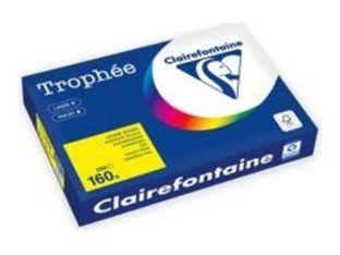 Clairefontaine Trophée -  Papier couleur - A3 (297 x 420 mm) - 160 g/m² - 250 feuilles - jaune