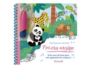 Pinceau magique - Animaux câlins - Livre à colorier relié par spirale