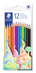 Staedtler - 12 crayons de couleur - corps hexagonal