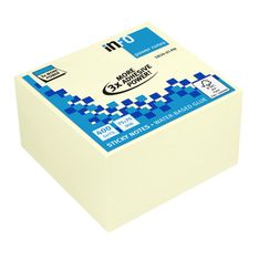 Global Notes - Notes adhésives - Pouvoir 3 fois plus adhésif - 400 feuilles - 75 x 75 mm - jaune