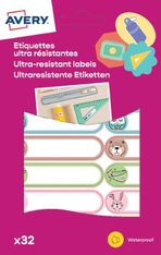 32 mini étiquettes résistantes 