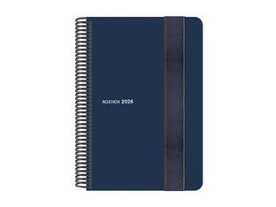 Senfort Foam - Agenda - 2026 - vista de la semana - encuadernado espiral - 135 x 210 mm - azul - polipropileno (PP)
