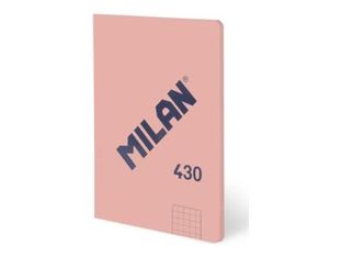 Milan 430 Since 1918 - Cuaderno - encolado - A6 (105 x 148 mm) - 48 hojas / 96 páginas - cuadriculado - rosa - cartón
