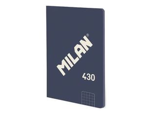 Milan 430 Since 1918 - Cuaderno - encolado - A6 (105 x 148 mm) - 48 hojas / 96 páginas - cuadriculado - azul - cartón